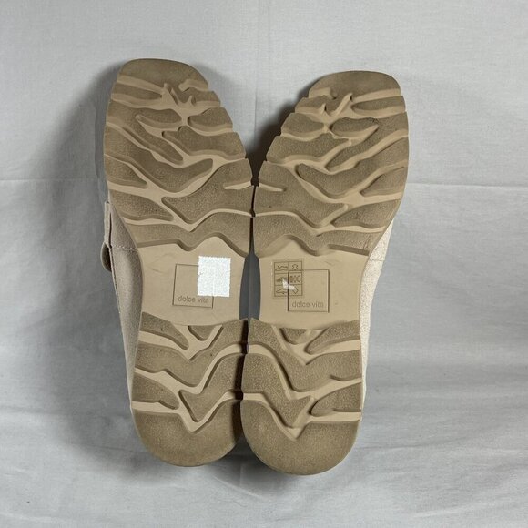 Dolce Vita Women's Ivory Suede Elias Slip On Lug‎ Sole Loafers Shoe Size 9.5 - Picture 7 of 8